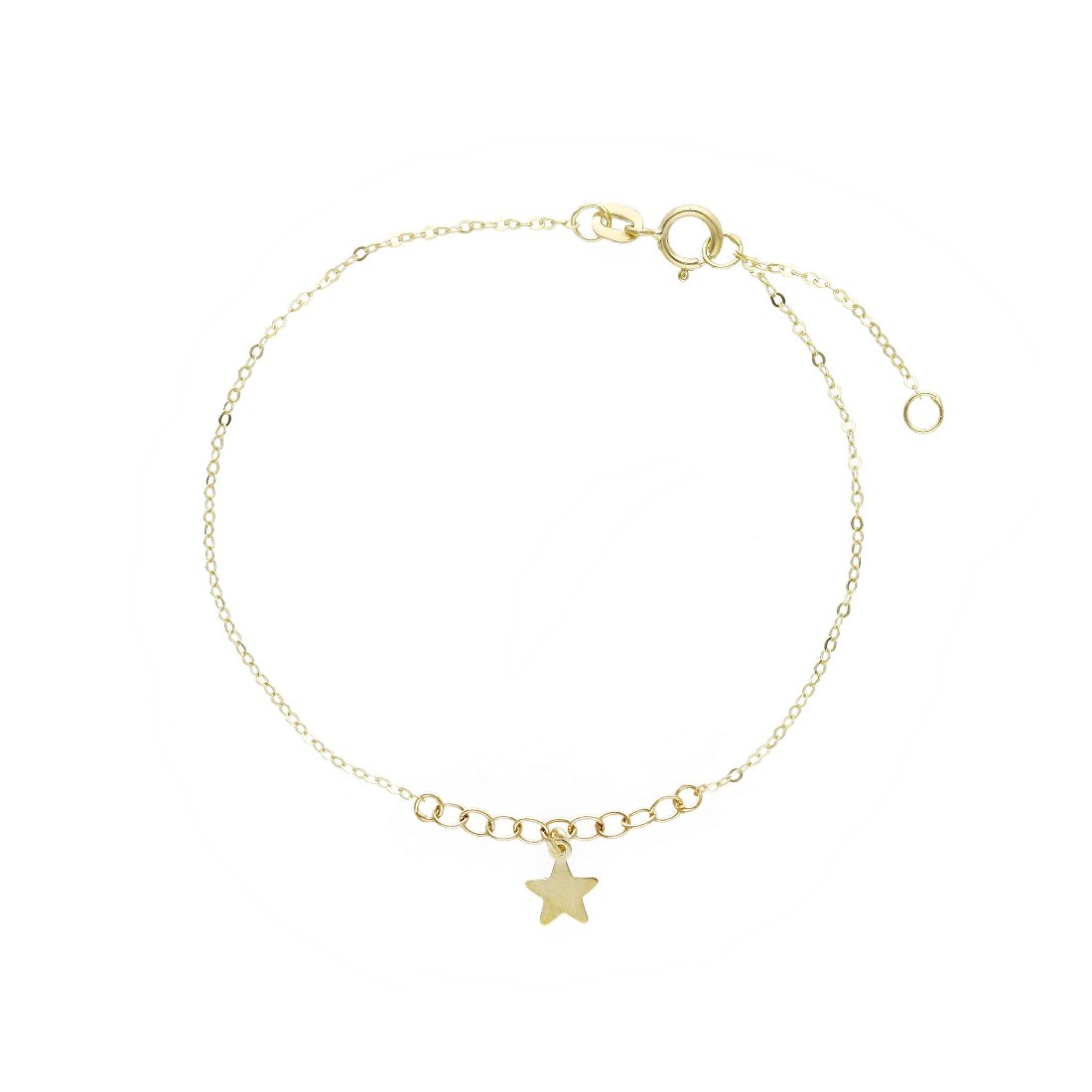 Bracciale in oro giallo 375/ooo con stella