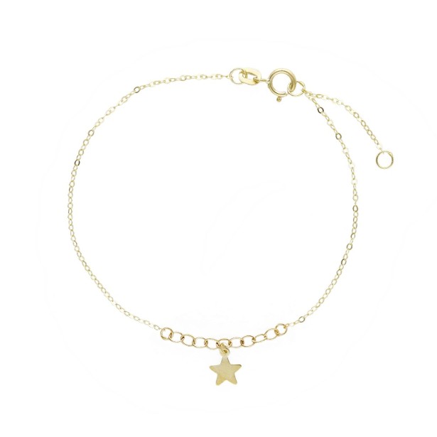 Bracciale in oro giallo 375/ooo con stella
