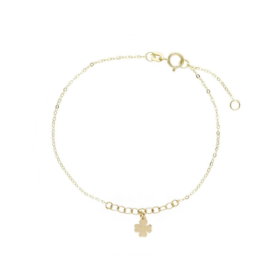 Bracciale in oro giallo 375/ooo con quadrifoglio