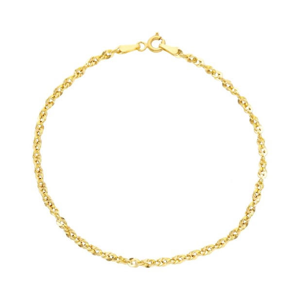 Bracciale catena in oro giallo 375/ooo