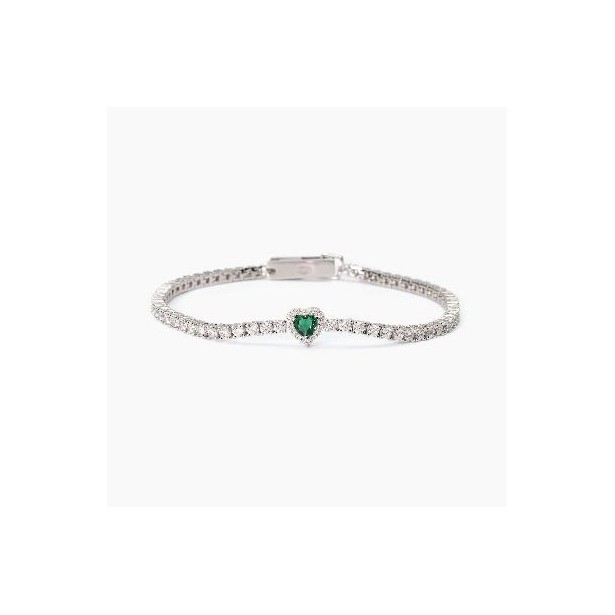 MABINA 533837 - Bracciale in argento 925/°°° smeraldo sintentico e zirconi