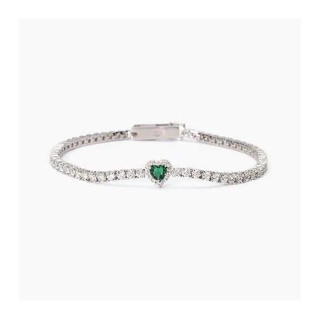 MABINA 533837 - Bracciale in argento 925/°°° smeraldo sintentico e zirconi