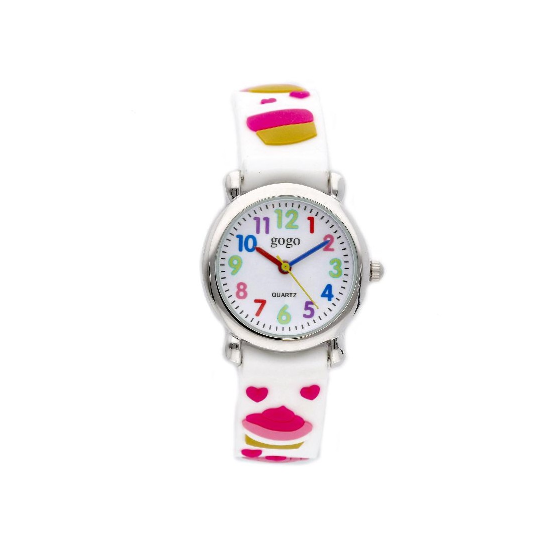 Orologio in acciaio e gomma con muffin