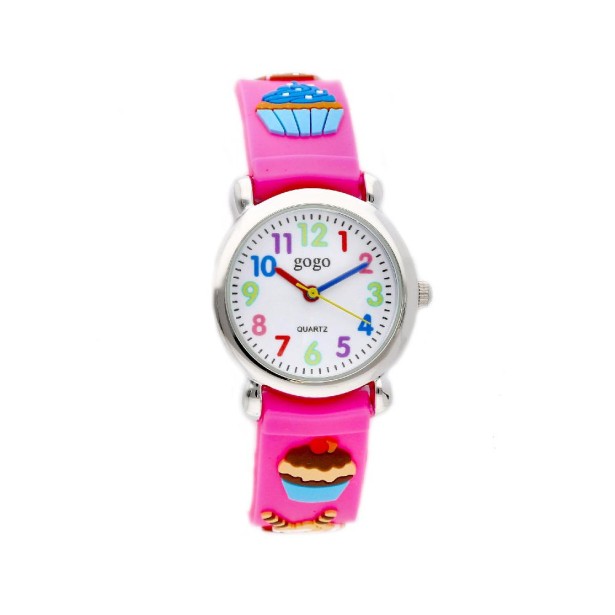 Orologio in acciaio e gomma con cupcake