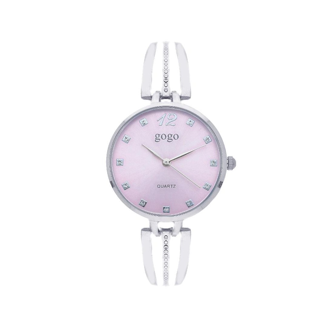 Orologio in metallo e zirconia cubica