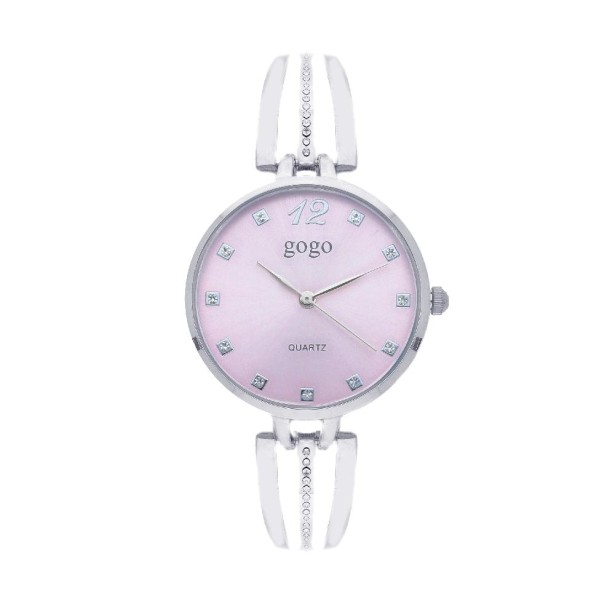 Orologio in metallo e zirconia cubica