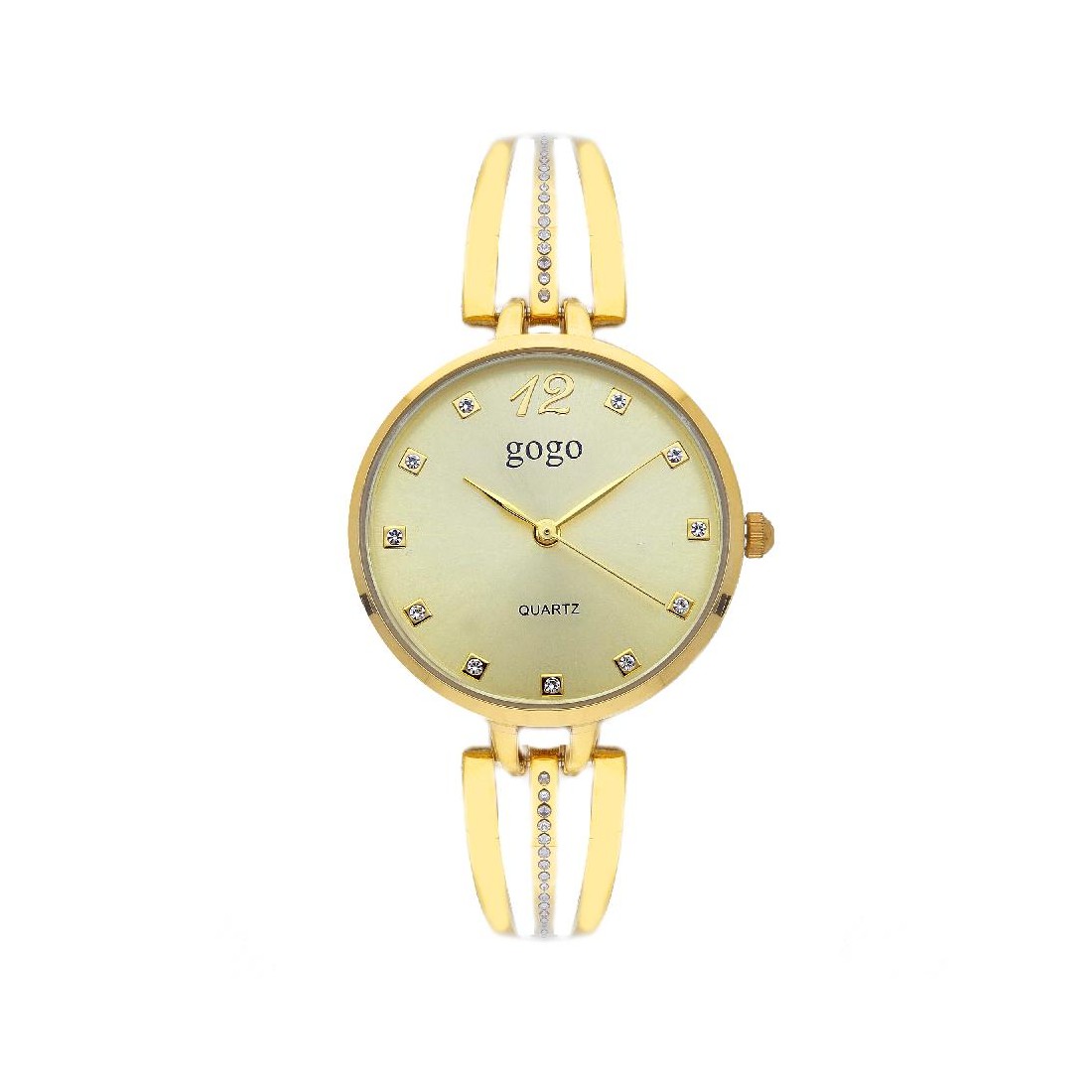 Orologio in metallo e zirconia cubica