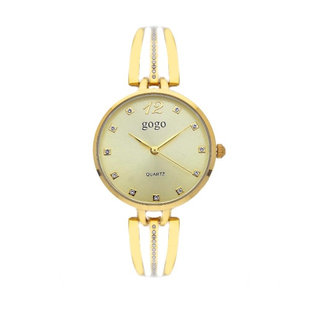 Orologio in metallo e zirconia cubica