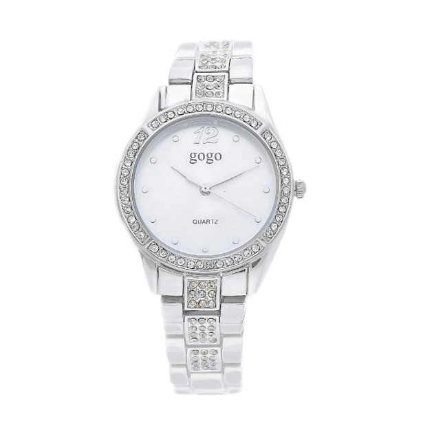 Orologio in metallo e zirconia cubica