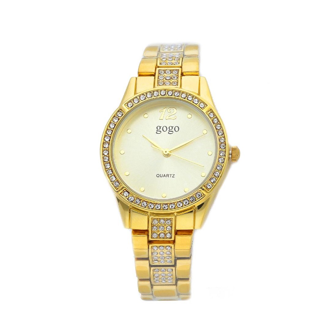 Orologio in metallo e zirconia cubica