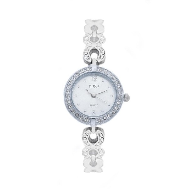 Orologio in metallo e zirconia cubica