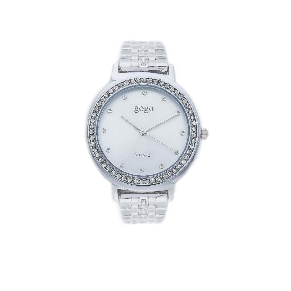 Orologio in metallo e zirconia cubica