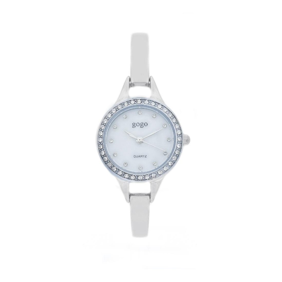 Orologio in metallo e zirconia cubica