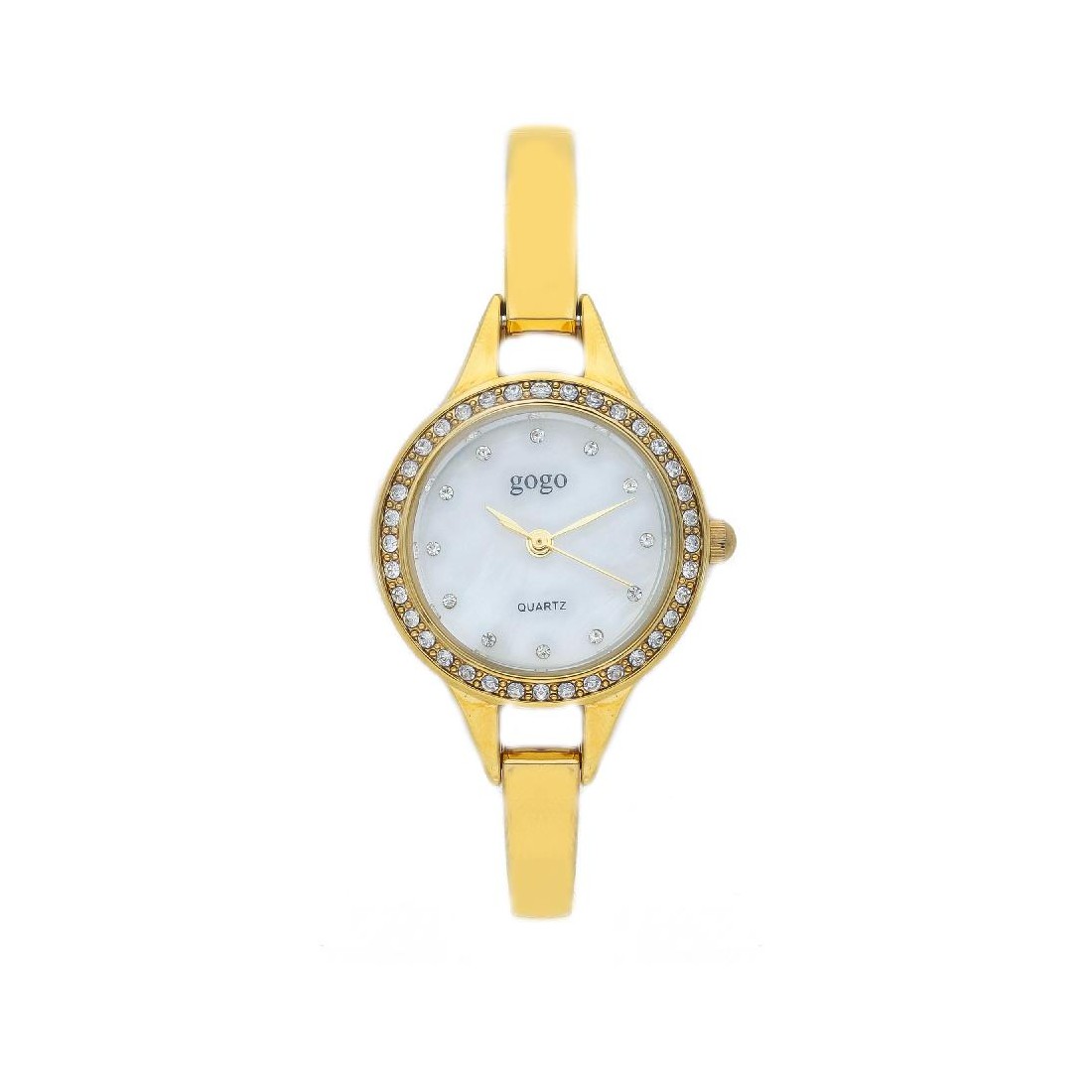 Orologio in metallo e zirconia cubica