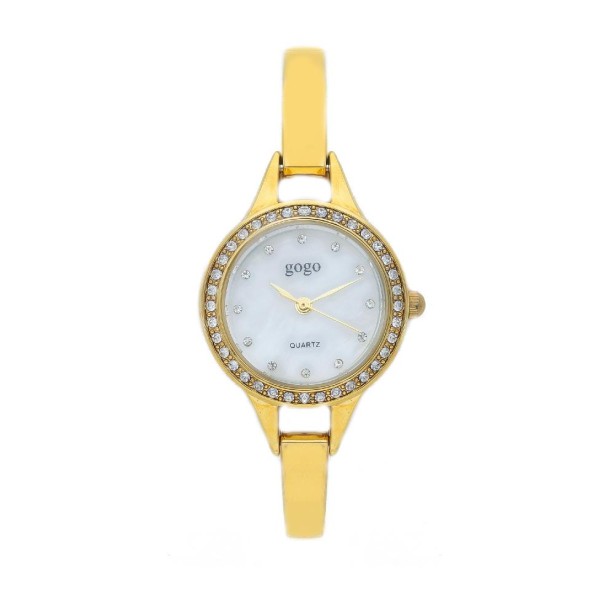 Orologio in metallo e zirconia cubica