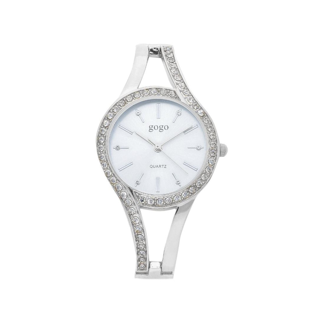 Orologio in metallo e zirconia cubica