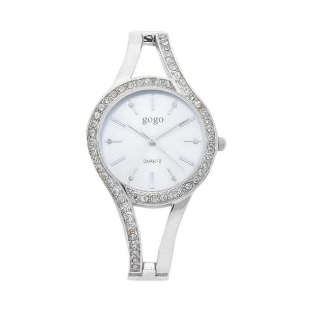 Orologio in metallo e zirconia cubica