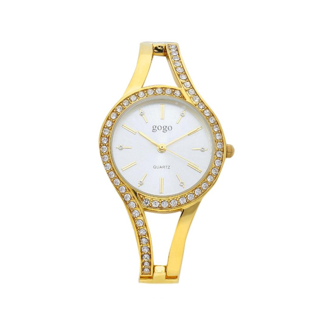 Orologio in metallo e zirconia cubica