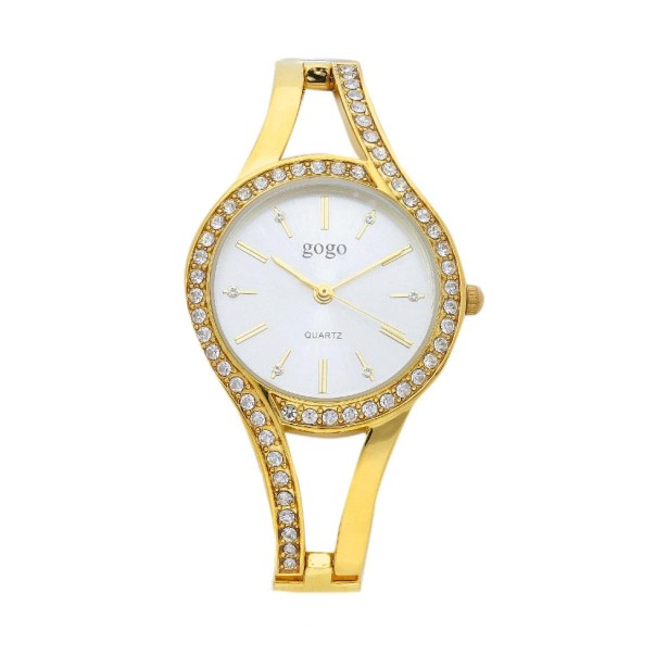 Orologio in metallo e zirconia cubica