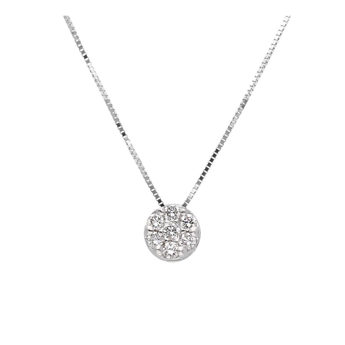 Girocollo in oro bianco 750/°°° e diamante