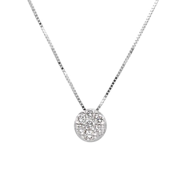 Girocollo in oro bianco 750/°°° e diamante