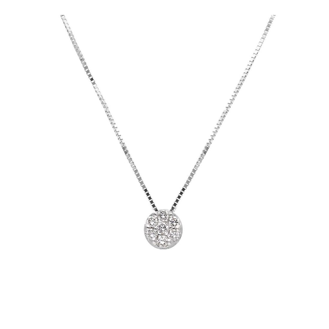 Girocollo in oro bianco 750/°°° e diamante