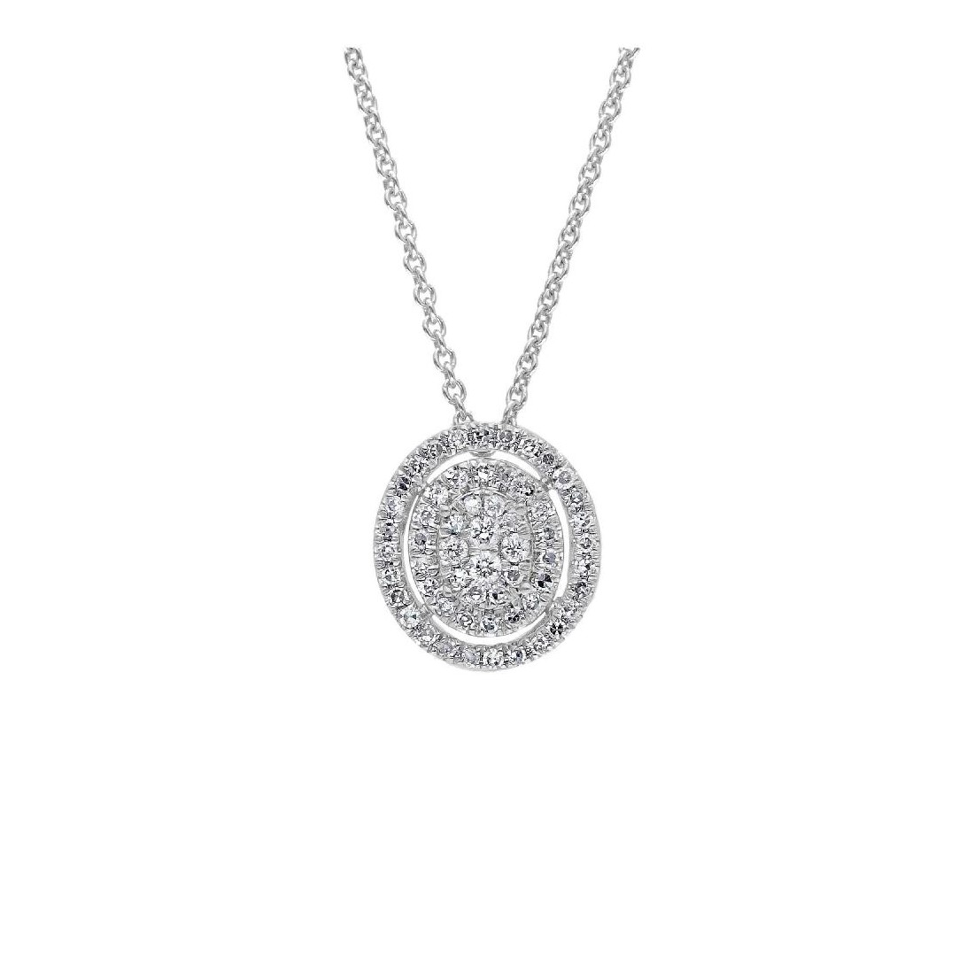 Girocollo in oro bianco 750/°°° e diamante