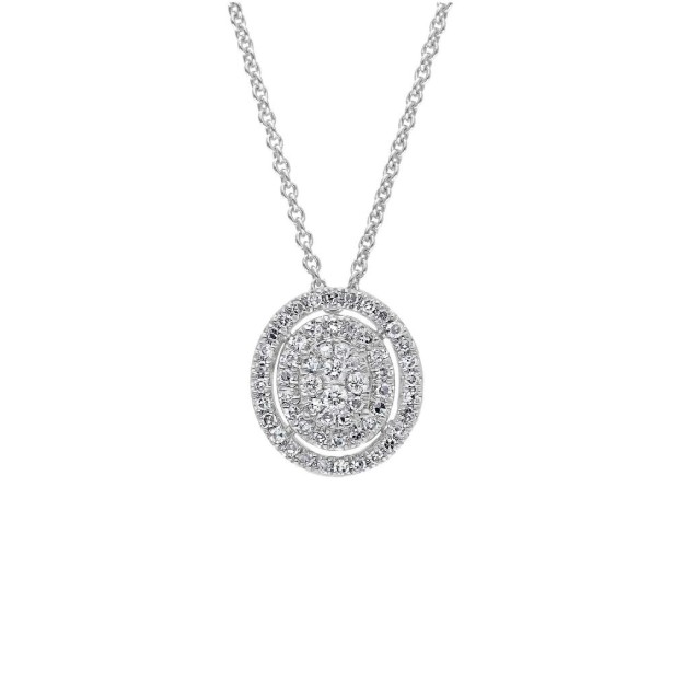 Girocollo in oro bianco 750/°°° e diamante