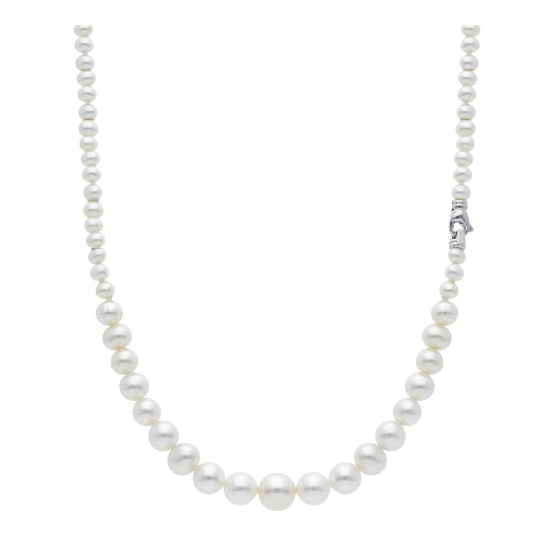 Girocollo in oro bianco 750/°°° e perla