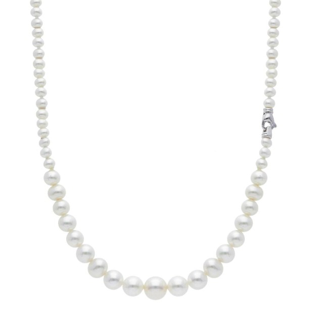 Girocollo in oro bianco 750/°°° e perla