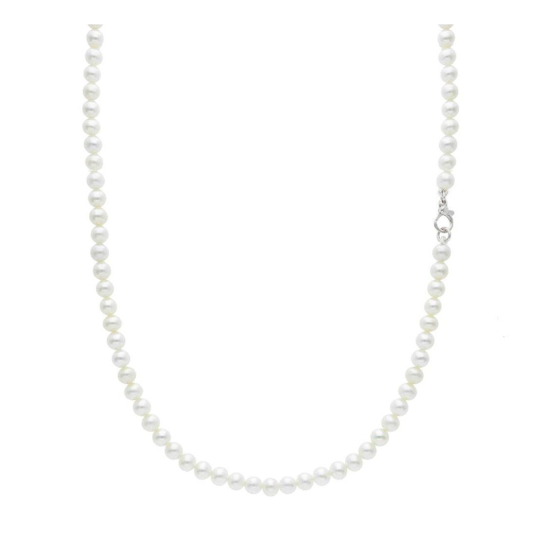 Girocollo in oro bianco 750/°°° e perla