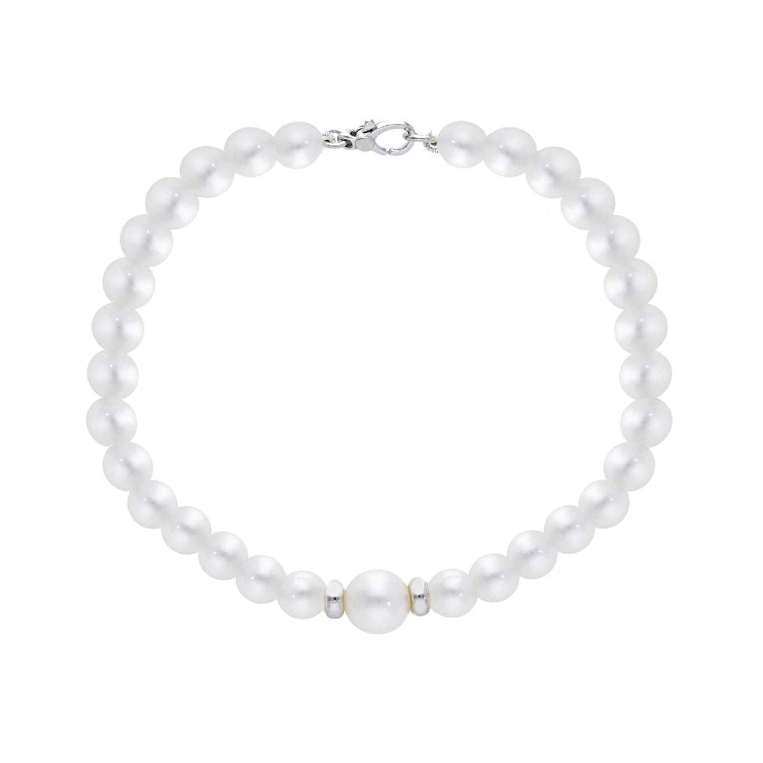 Bracciale in oro bianco 750/°°° e perla