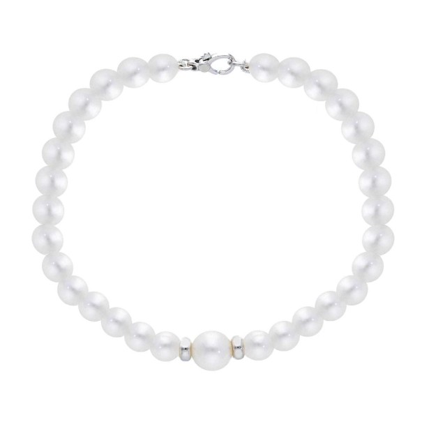 Bracciale in oro bianco 750/°°° e perla