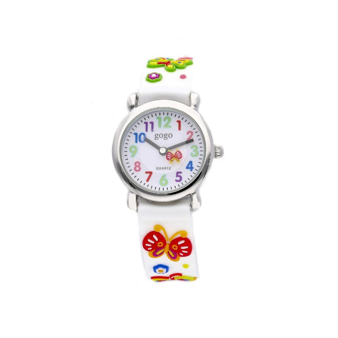 Orologio in acciaio e gomma con unicorno