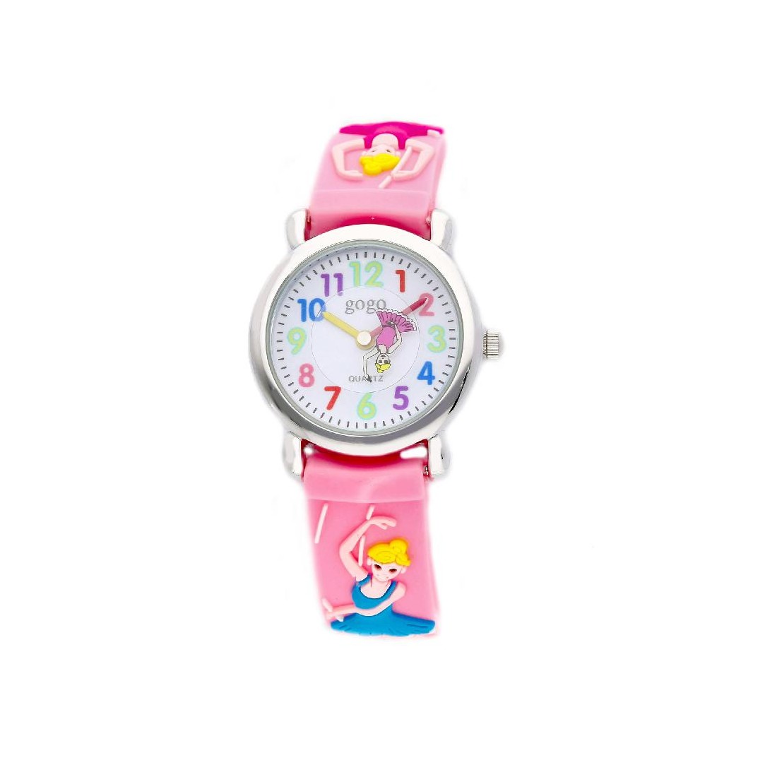 Orologio in acciaio e gomma con ballerina