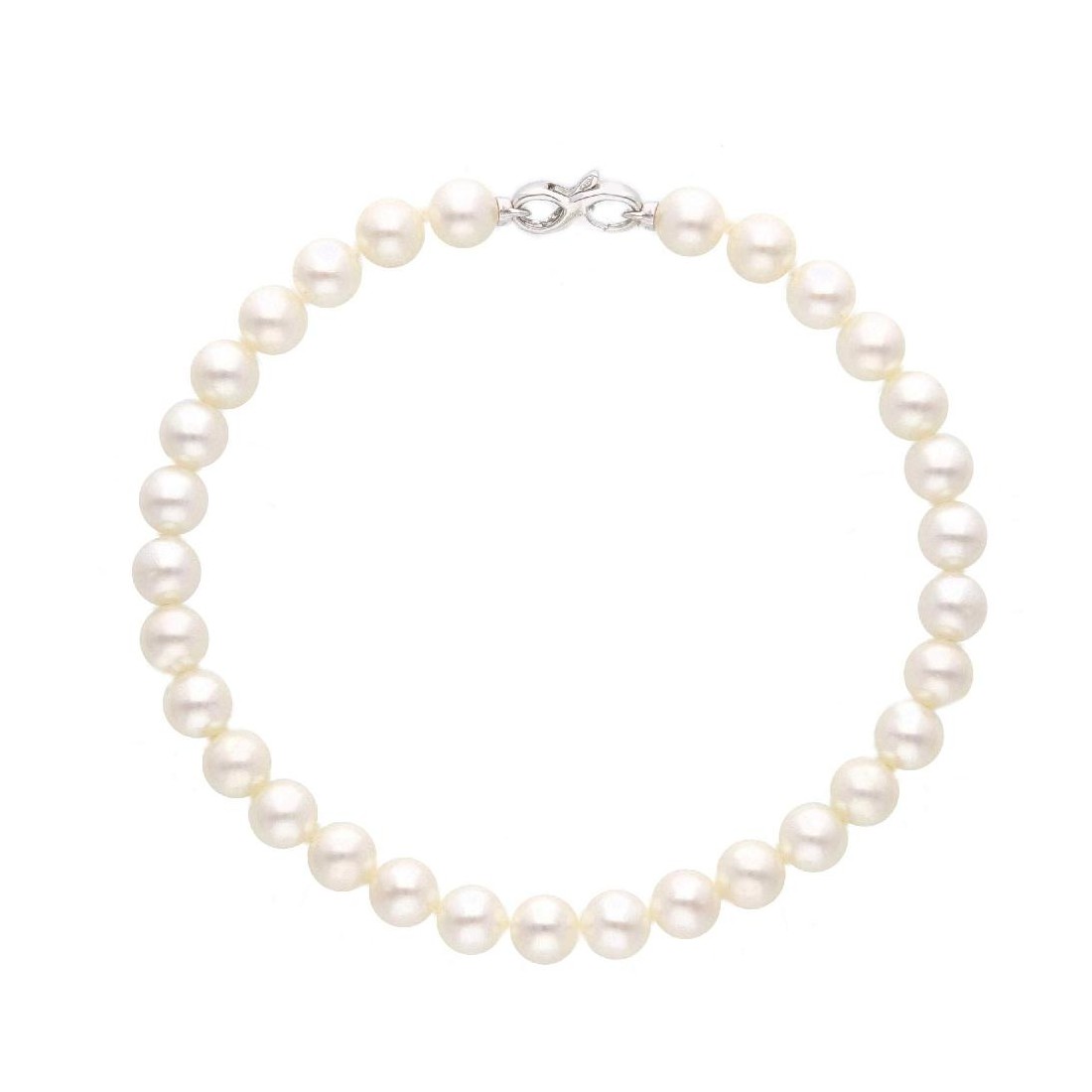 Bracciale in oro bianco 750/°°° e perla