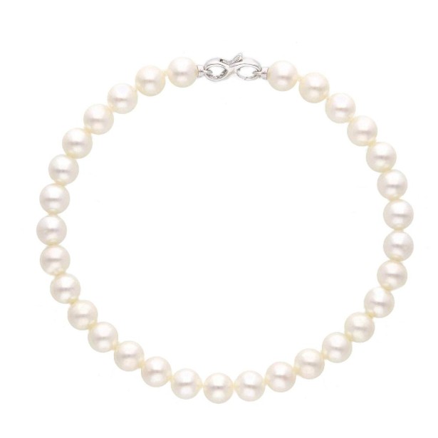 Bracciale in oro bianco 750/°°° e perla