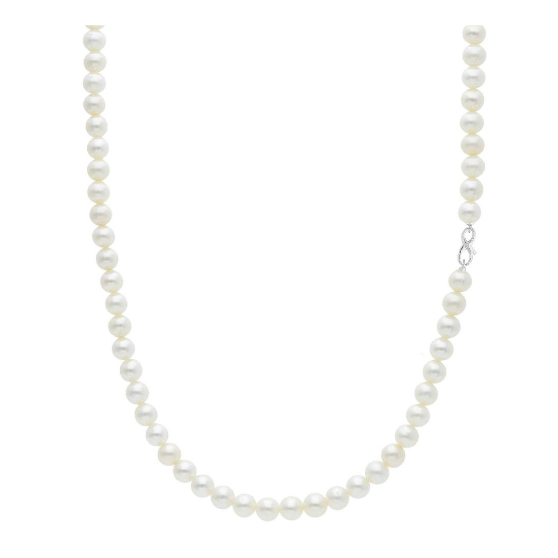Girocollo in oro bianco 750/°°° e perla