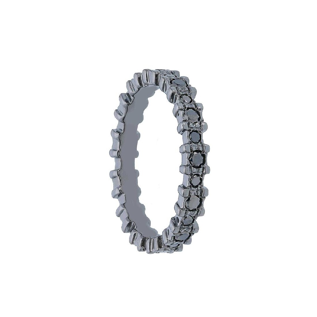 Anello eternity in oro brunito 750/ooo e diamante black