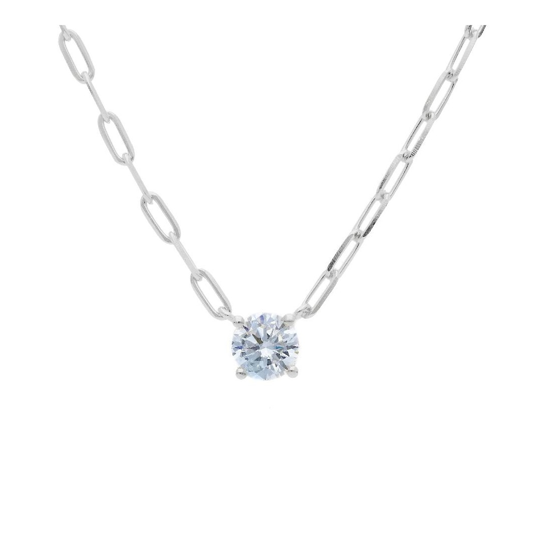 Girocollo punto luce in argento 925/ooo e zirconia cubica