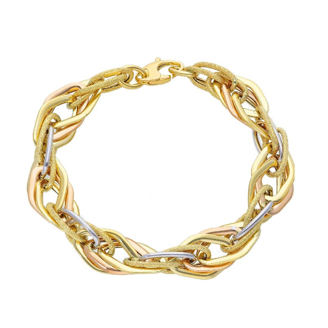 Bracciale in oro tre colori  750/ooo
