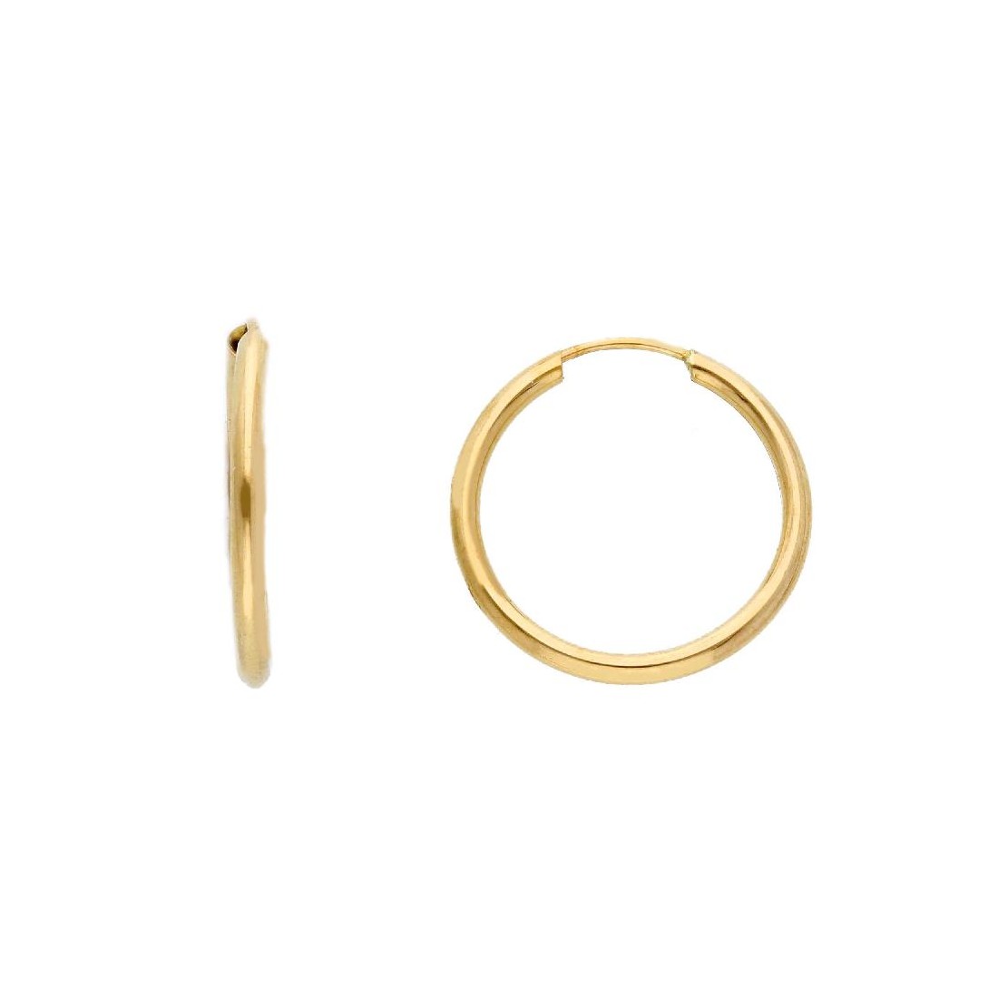 Orecchini cerchio in oro giallo 750/ooo