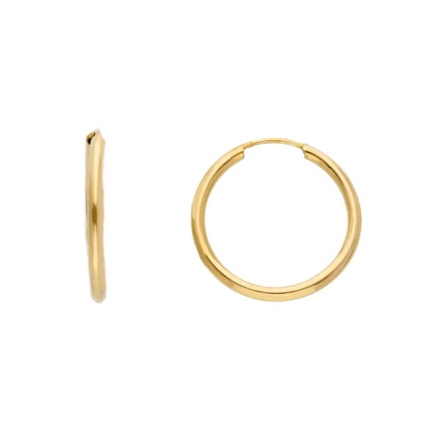 Orecchini cerchio in oro giallo 750/ooo