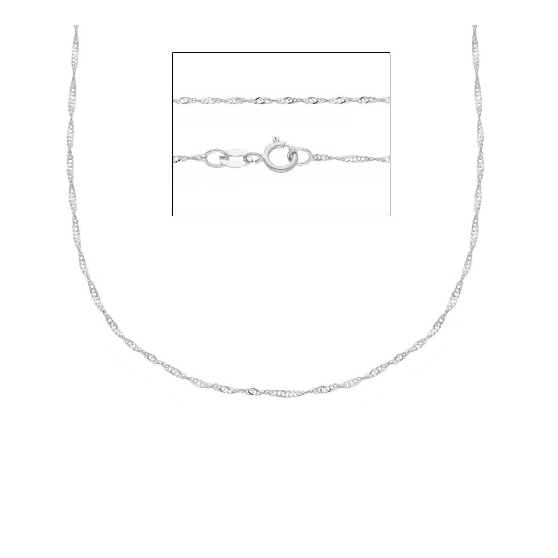 Catena singapore in oro bianco 750/ooo