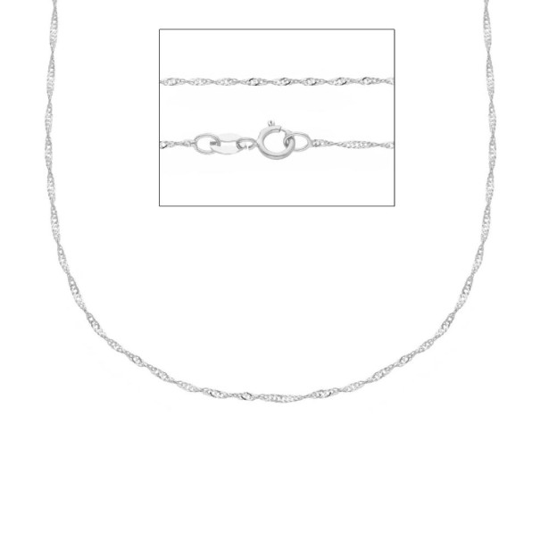 Catena singapore in oro bianco 750/ooo