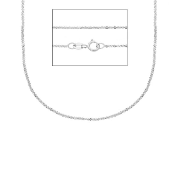 Catena criss cross in oro bianco 750/°°°