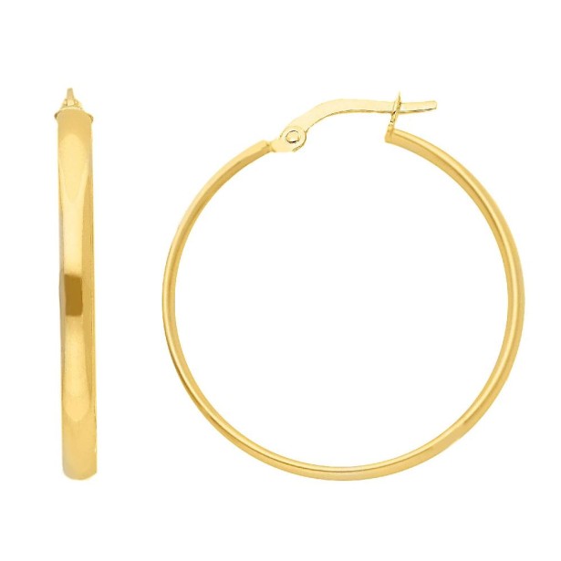 Orecchini cerchio in oro giallo 750/°°°