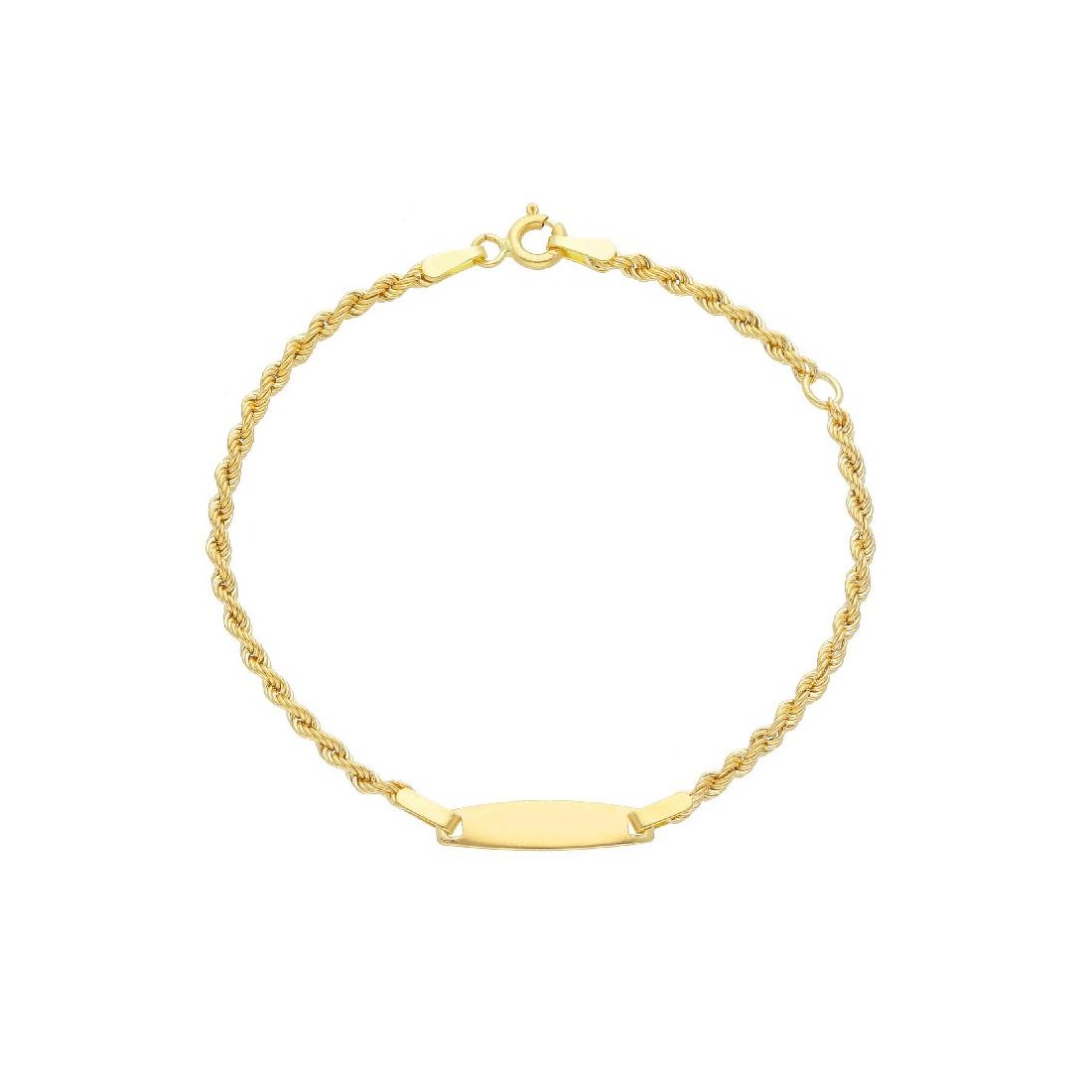 Bracciale targa in oro giallo 750/ooo