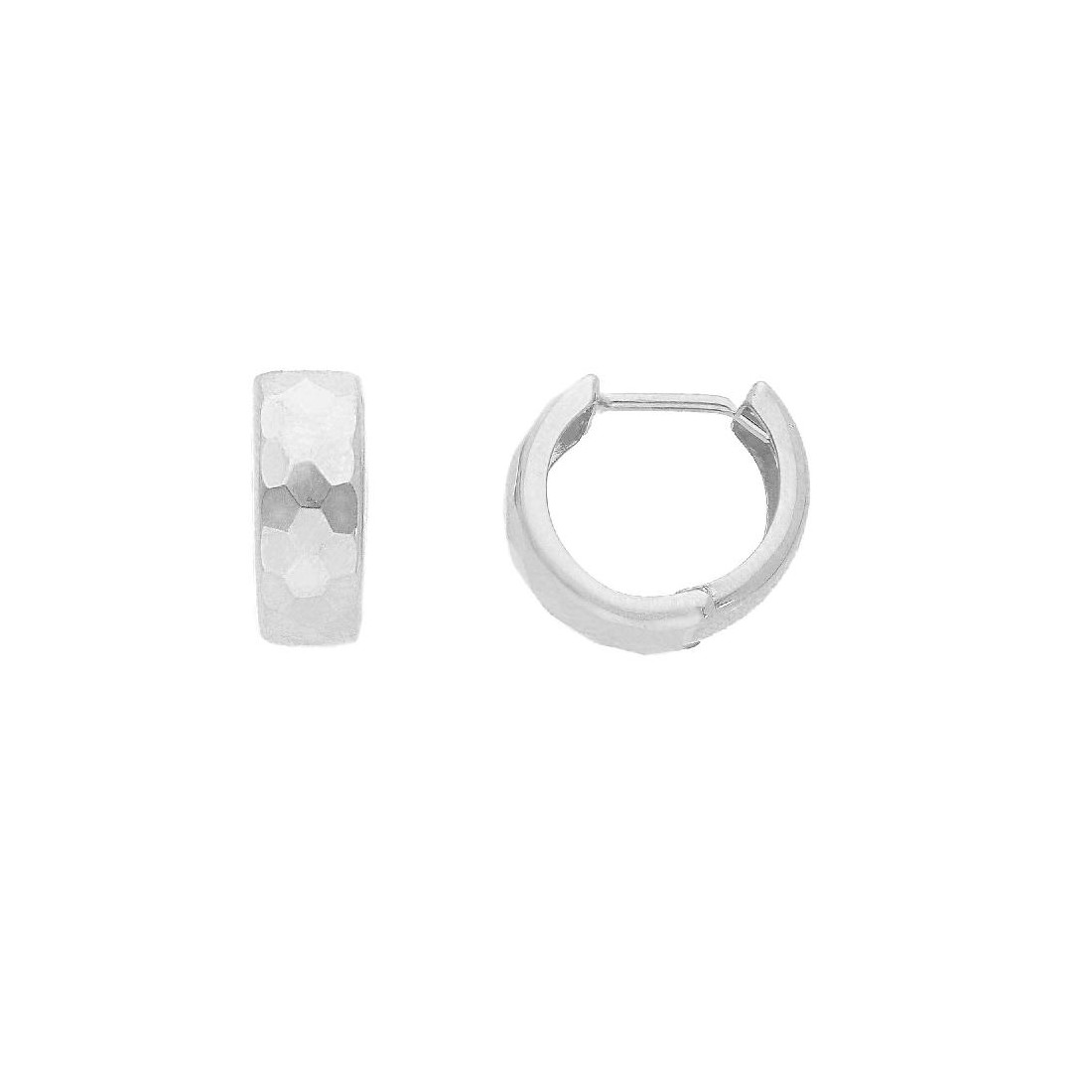 Orecchini cerchio in oro bianco 750/ooo