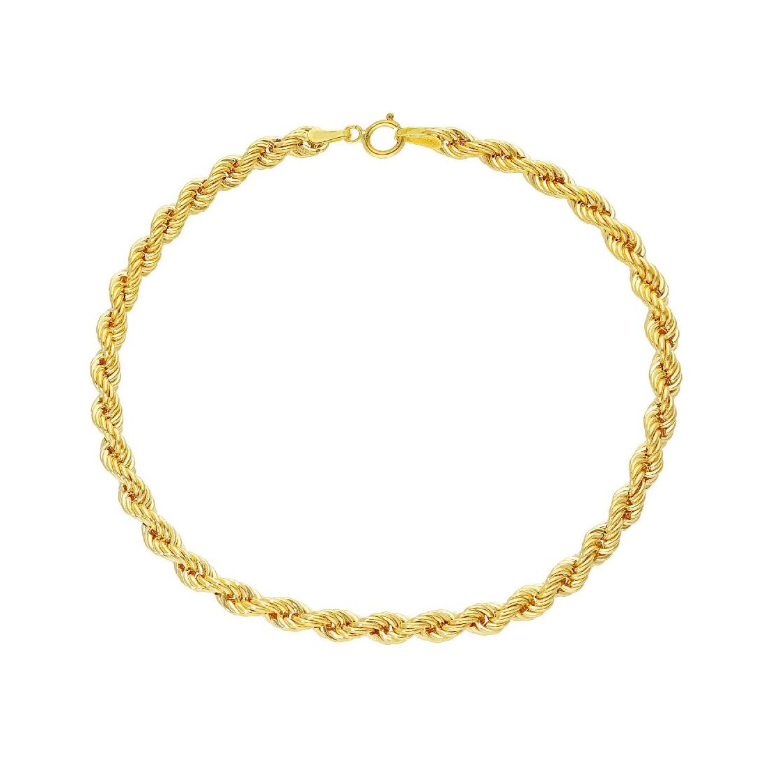 Bracciale catena corda in oro giallo 750/ooo